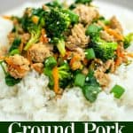 Ground Pork Stir Fry is a 15 minute dinner that the whole family will love