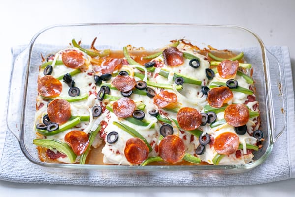 step 4, let the pizza chicken bake rest before serving
