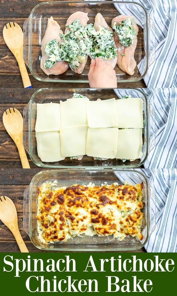 Healthy Spinach Artichoke Chicken Bake a perfect low-carb weeknight meal Spinach Artichoke Chicken Bake | Spinach Artichoke Chicken Casserole | Spinach and Artichoke Chicken Bake | Spinach Artichoke Chicken | Spinach Artichoke Dip Chicken Bake | Spinach Artichoke Chicken Recipe