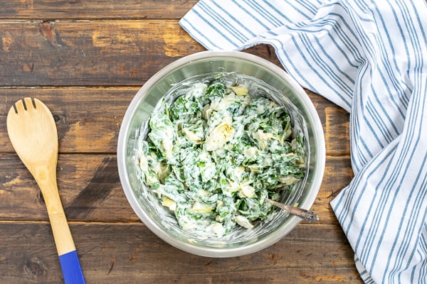 the spinach topping for the chicken