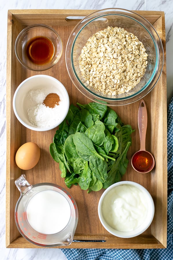 ingredients on a wood tray