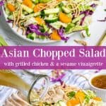 Again Chopped Salad with a sesame vinaigrette and grilled chicken