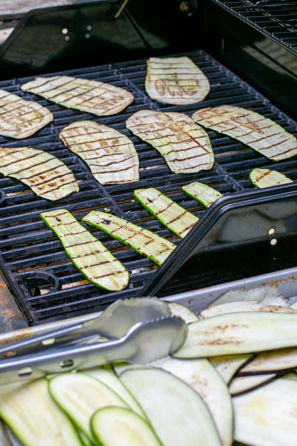 vegetables being cooked on the grill