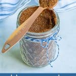 homemade taco seasoning simple in a measuring spoon