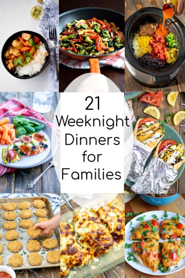 a collage of the best weeknight dinner recipes