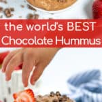 the best chocolate hummus made with great northern beans for the yummiest dessert hummus