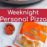 weeknight personal pizza made with only 4 easy ingredients that your kids with love