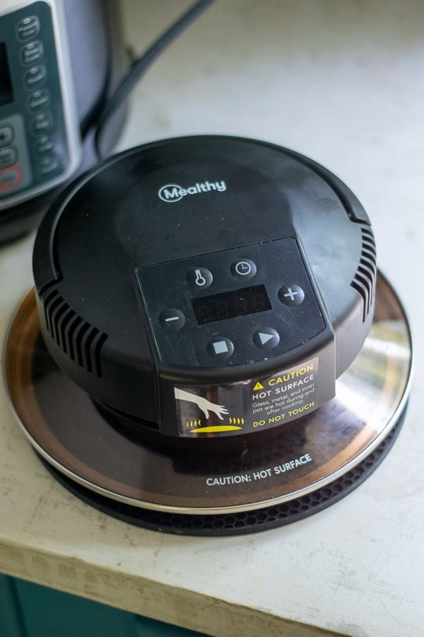 CrispLid sitting on kitchen counter