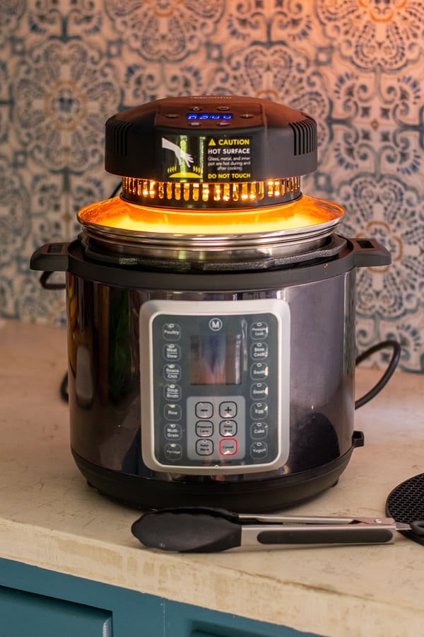 Crisplid review about turning the multipot into an air fryer.