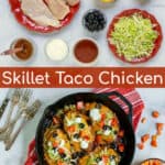 taco chicken breasts made on the stovetop for a quick and healthy dinner