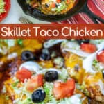 taco chicken breast in a skillet