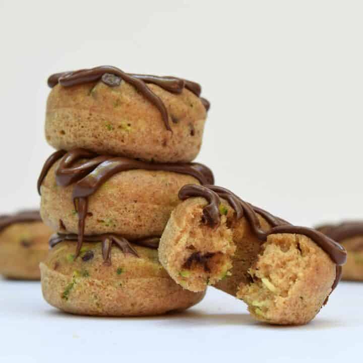 Zucchini Chocolate Chip Baked Donuts