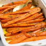spoon scooping brown sugar carrots