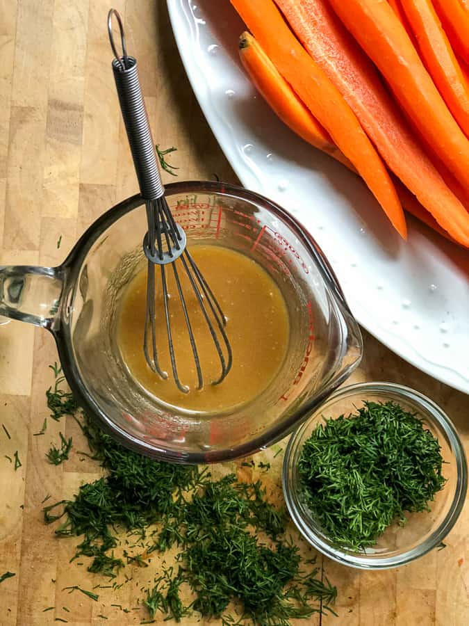 brown sugar and butter whisked together to make sauce