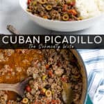 Cuban picadillo made with ground beef and ground pork