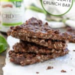 a stack of pieces of Chocolate Mint Crunch Bar