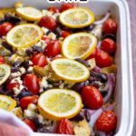 Pinterest Pin for Greek Chicken Bake