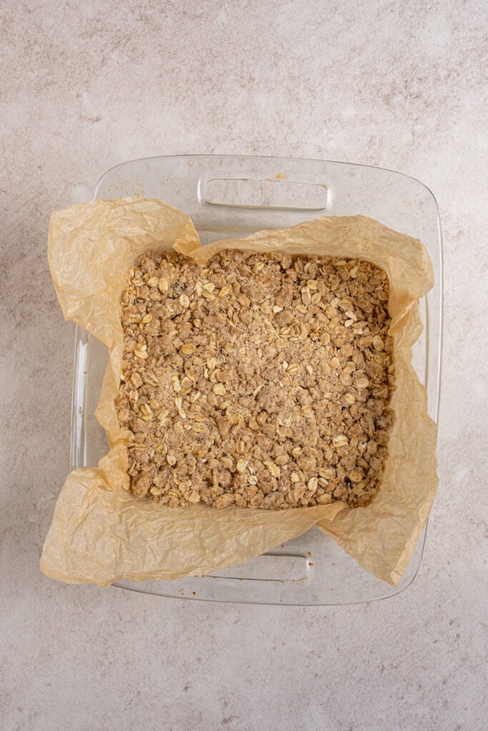The fig oat bars ready for the oven.